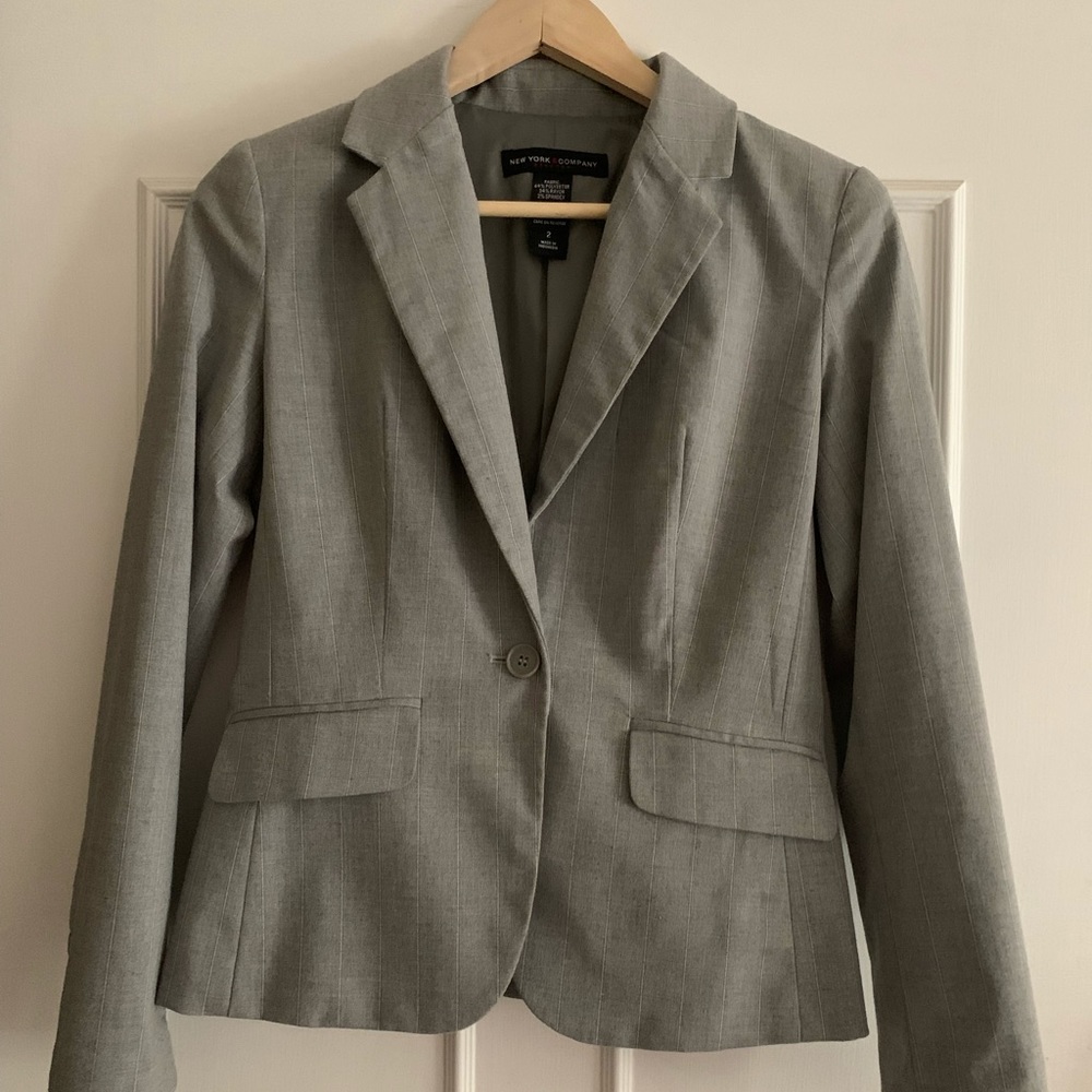 Gray striped jacket